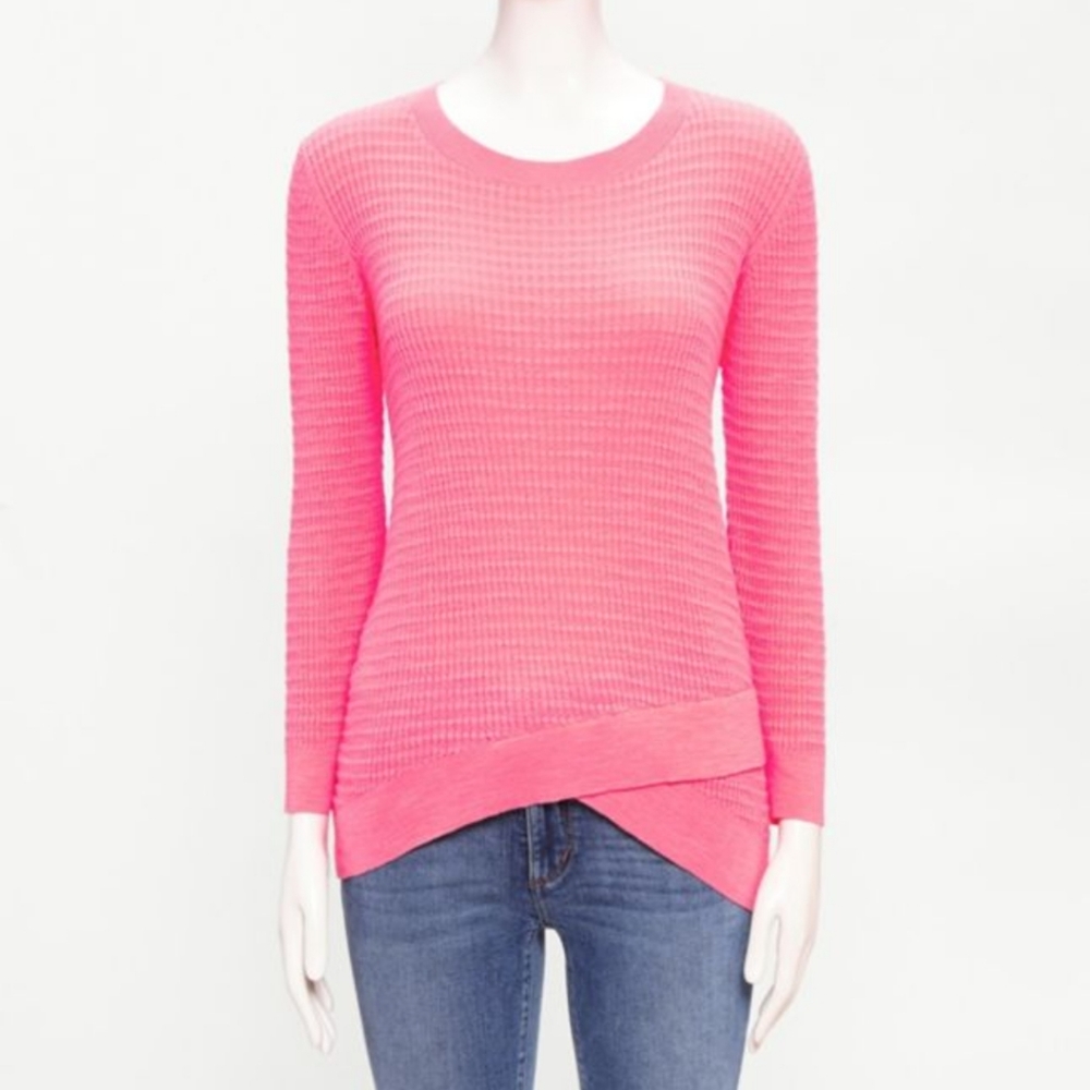 Loft Wrap Sweater Pink Large